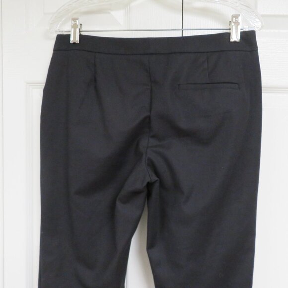 Vince Camuto Stretch Cotton Ankle Pants Size 4 Black Solid - Picture 4 of 5